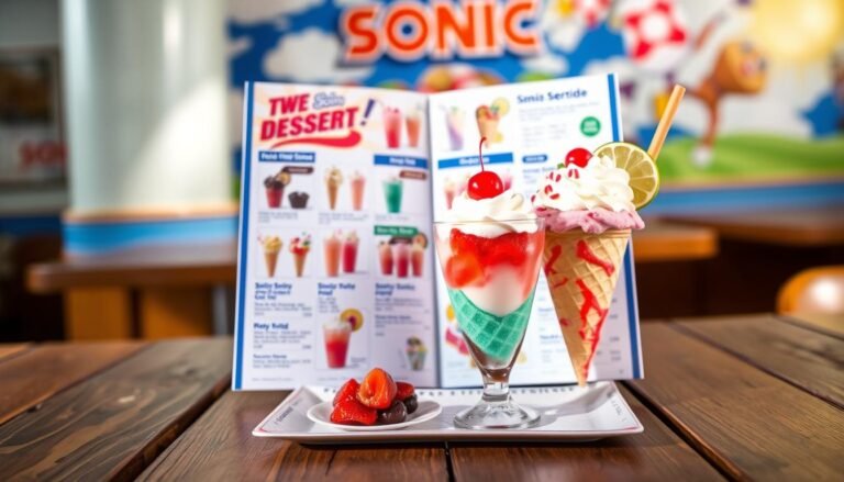 Sonic Dessert Menu