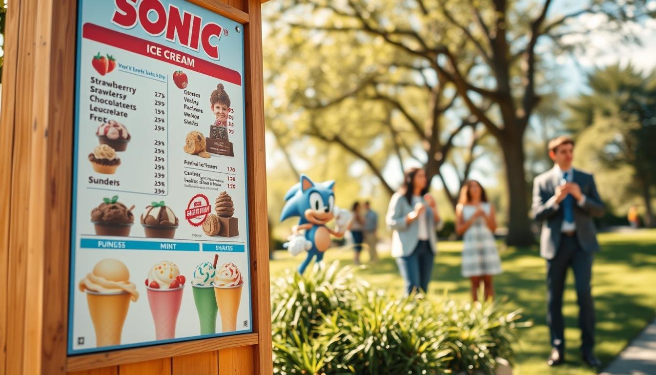 Sonic Ice Cream Menu