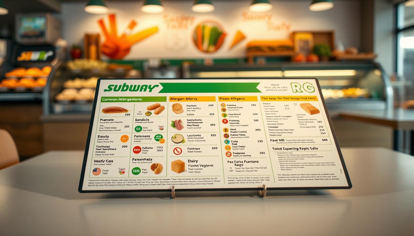 subway allergen menu