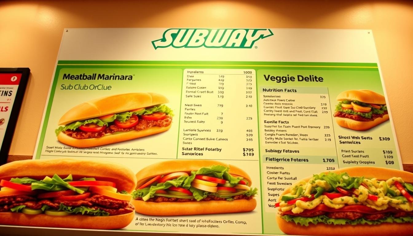 subway classic menu
